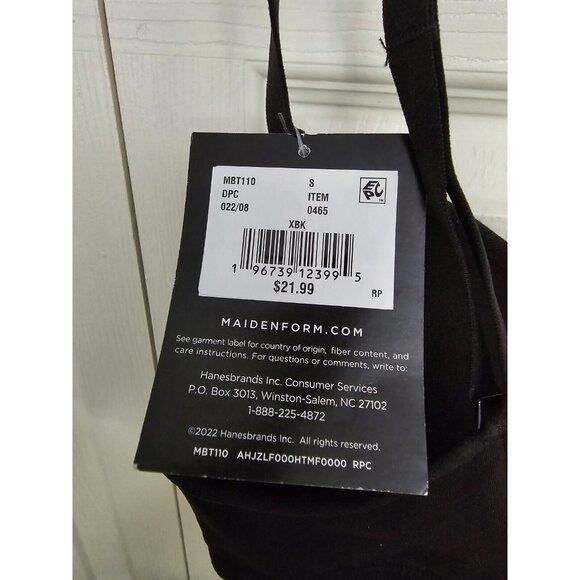 Maidenform Bralette Comfort Seamless Womens Black Smooth Wireless Bra Small S - Picture 5 of 5